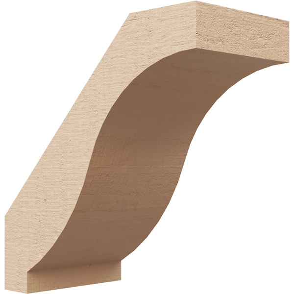 Ekena Millwork 3-inch W x 6-inch D x 6-inch H Baker Rough Cedar Woodgrain TimberThane Knee Brace, Primed BRCUR03X06X06BKRRCPR - main